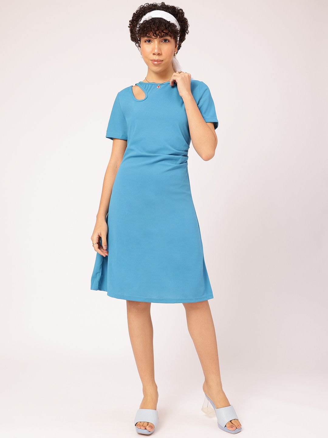 DressBerry Blue Casual Knee Length Dress