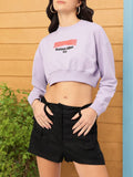 DressBerry Printed Crop Sweatshirt