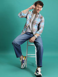 HIGHLANDER Men Loose Baggy Fit Clean Look Light Fade Cotton Jeans