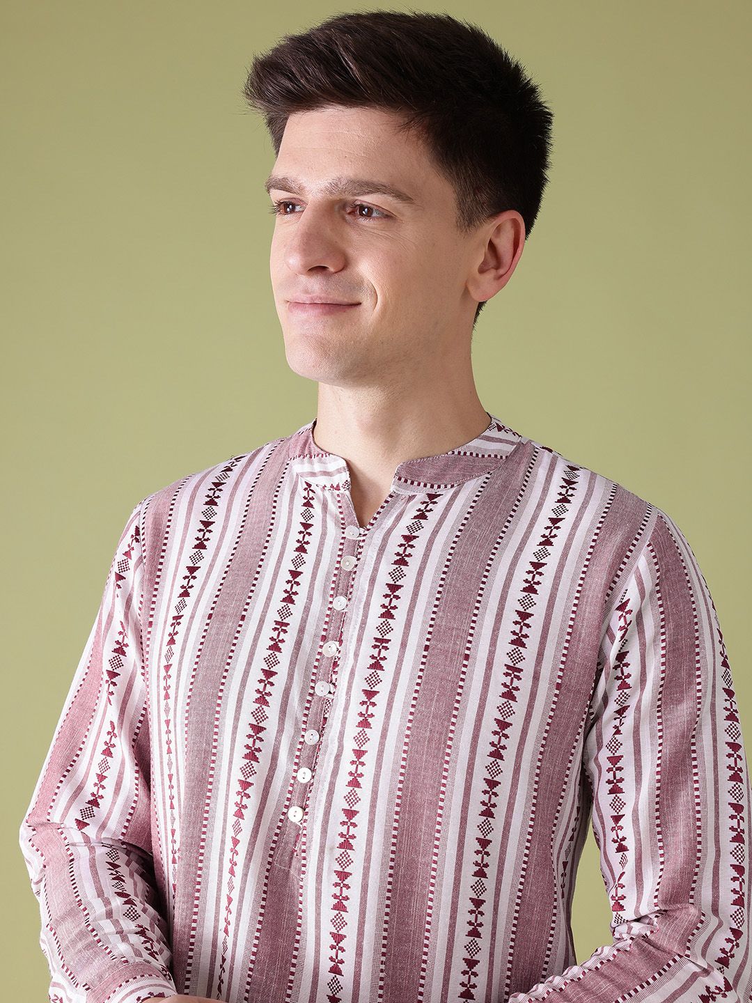 Anouk Woven Design Geometric Kurta