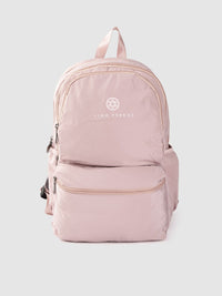 Lino Perros Women Dusty Pink Solid 13 Inch Laptop Backpack