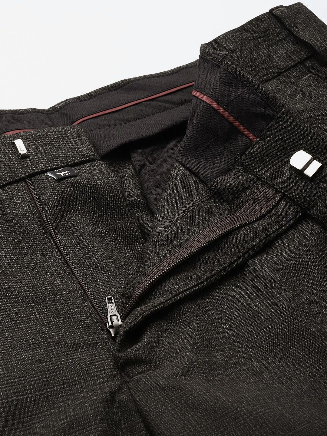 Park Avenue Men Checked Formal Trousers