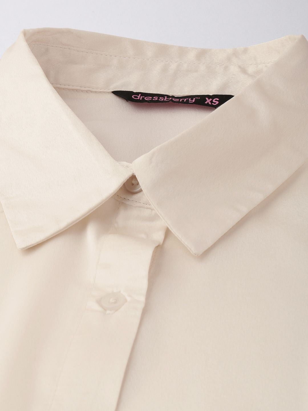 DressBerry Glamour & Opulence Satin Sizzle Blouson Crop Top