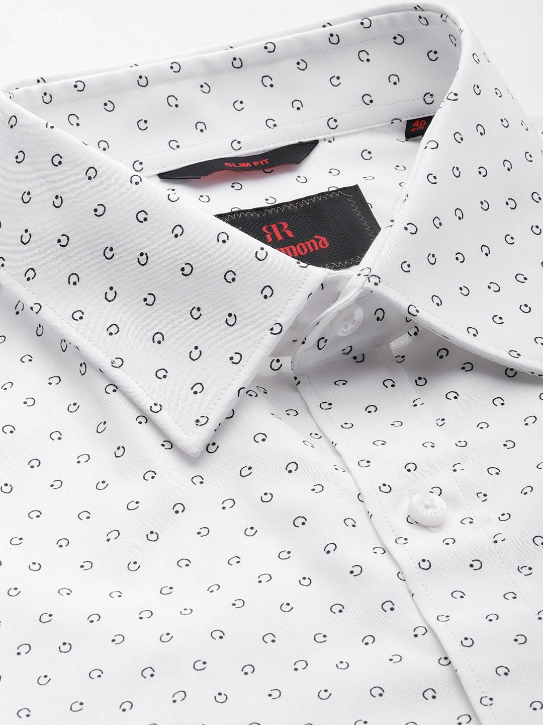 Raymond Pure Cotton Slim Fit Printed Formal Shirt