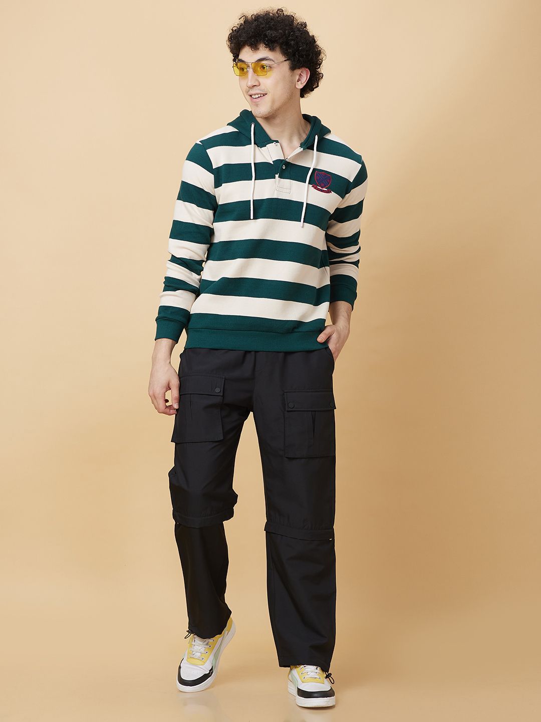 Being Human Striped Hooded Sweatshirt