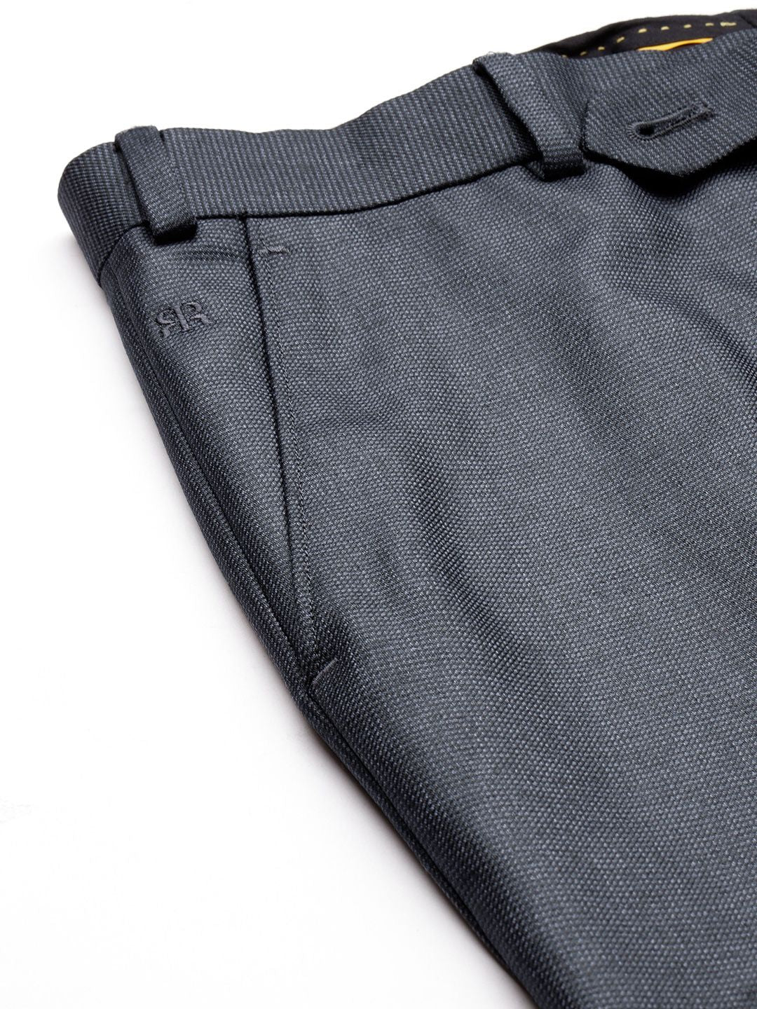 Raymond Men Self Design Textured Slim Fit Formal Trousers