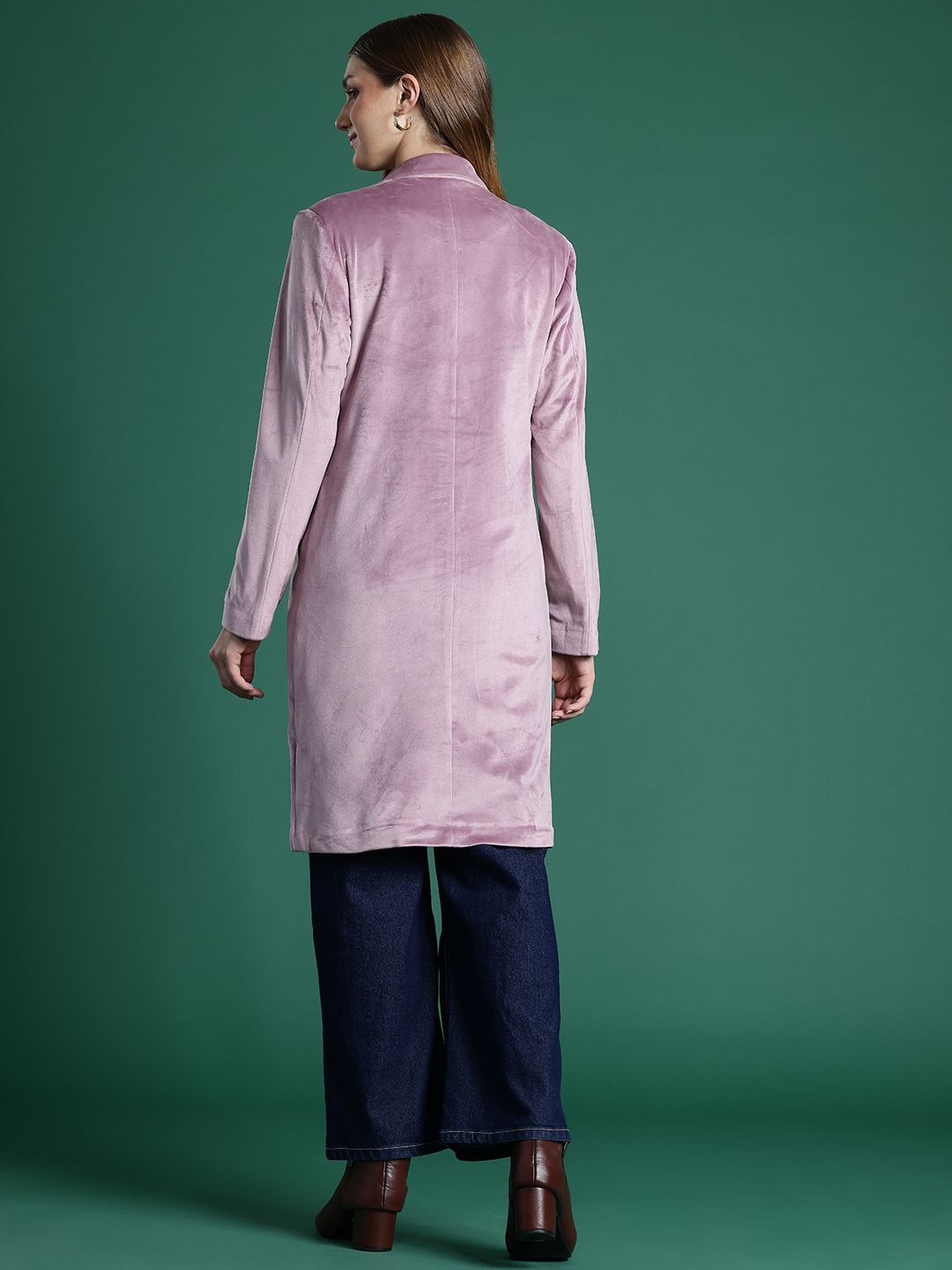 DressBerry Notched Lapel Collar Overcoat