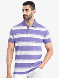 RARE RABBIT Men Rings-4 Slim Fit Solid Polo Collar Pure Cotton T-Shirt
