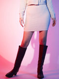STREET 9 Self-Design Mini Pencil Skirt
