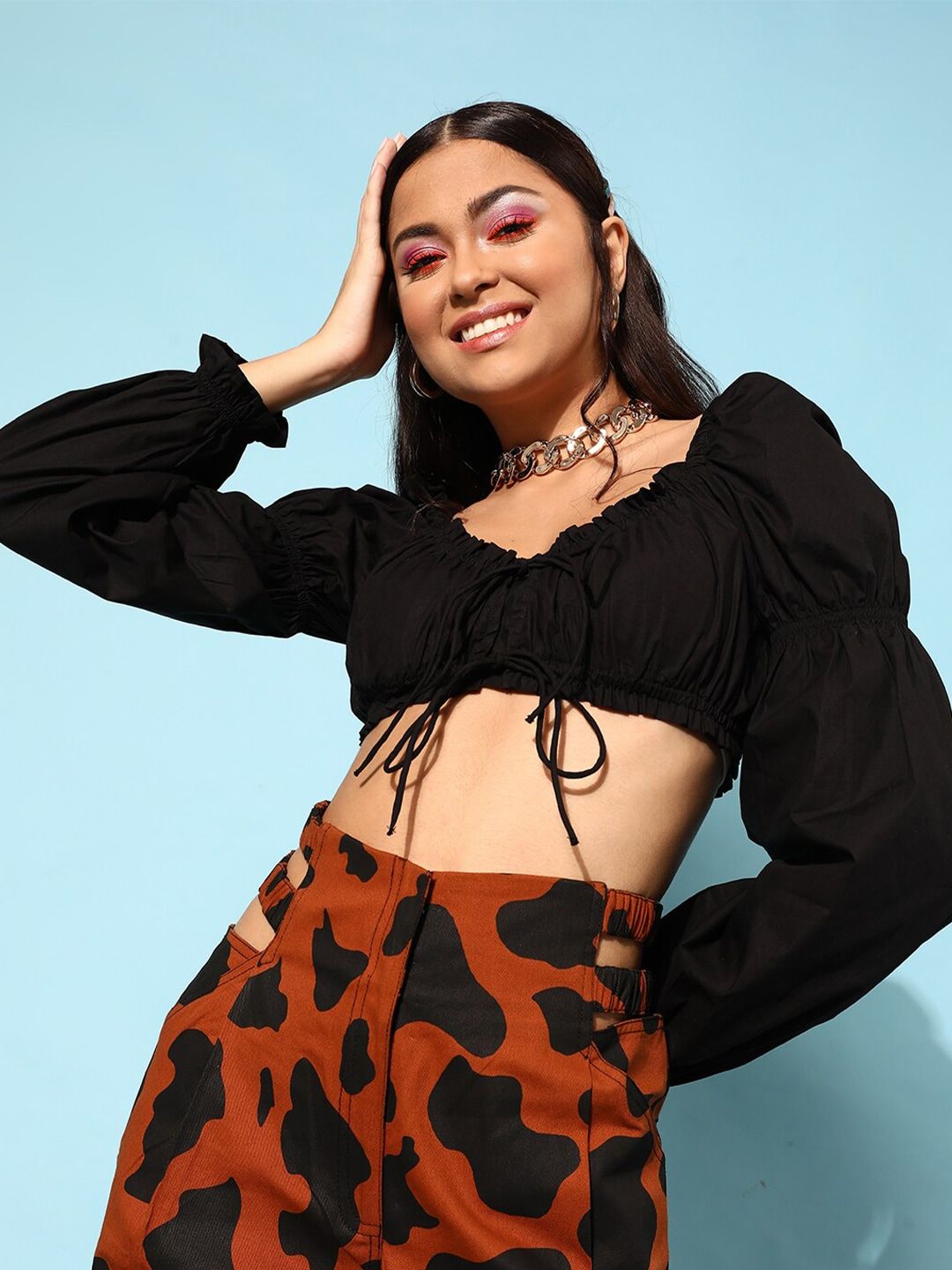 STREET 9 Classy Black Solid Top