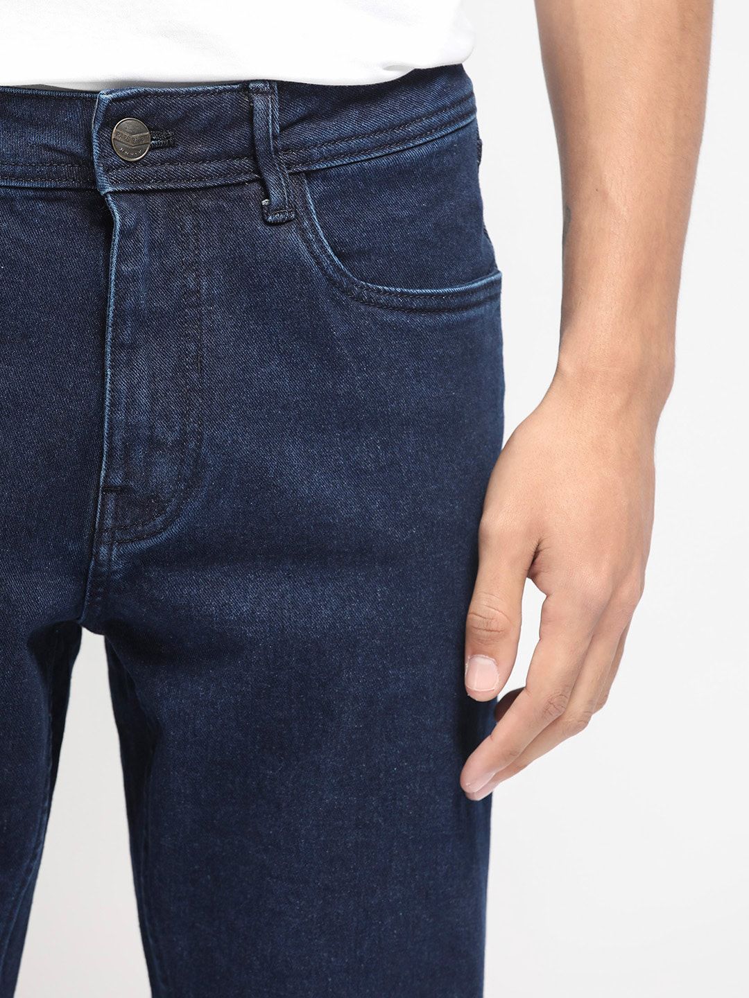 RARE RABBIT Men Polin Regular Fit Stretchable Jeans