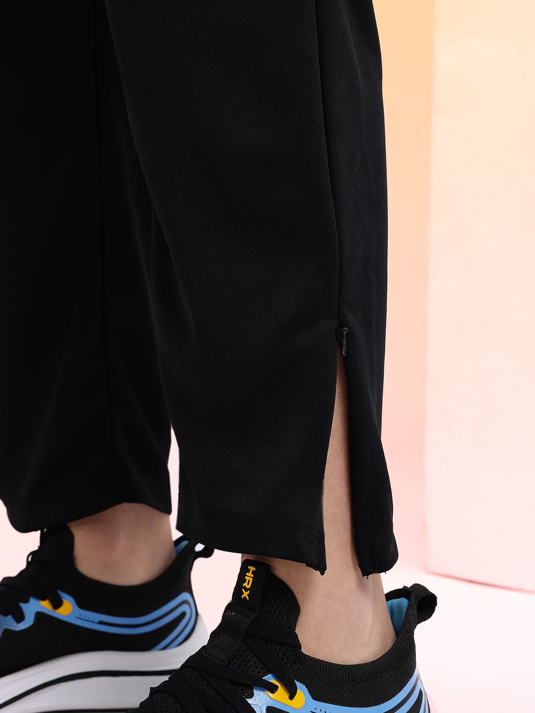 HRX by Hrithik Roshan Women Brand Logo Printed Rapid-Dry Cropped Running Track Pants