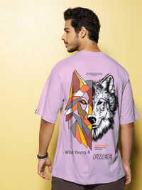 Bewakoof Graphic Printed Drop-Shoulder Sleeves Oversized Fit Cotton T-shirt