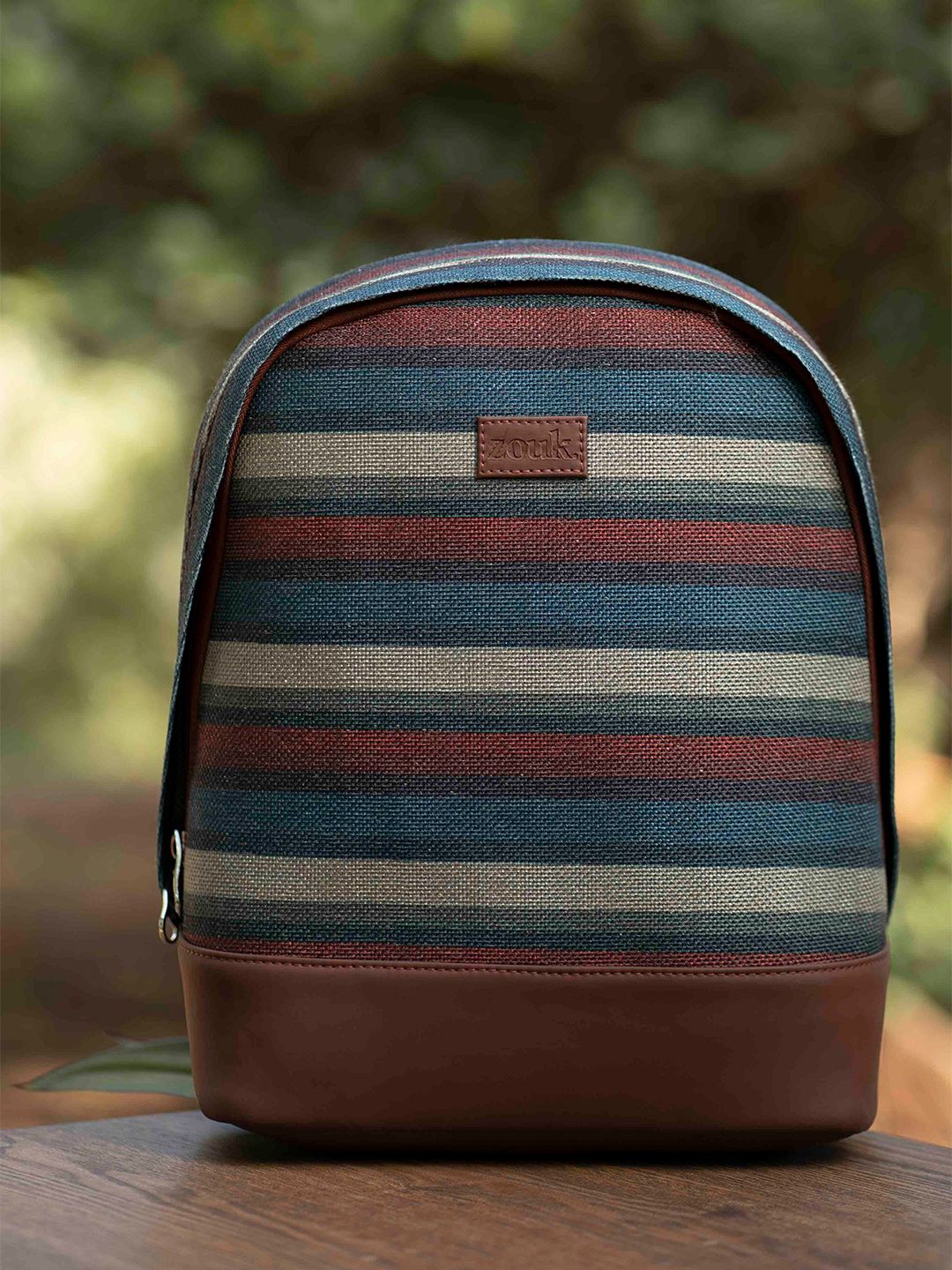 ZOUK Striped Medium Backpack