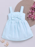 Moms Love Infant Girls Cotton Striped Fit & Flare Dress