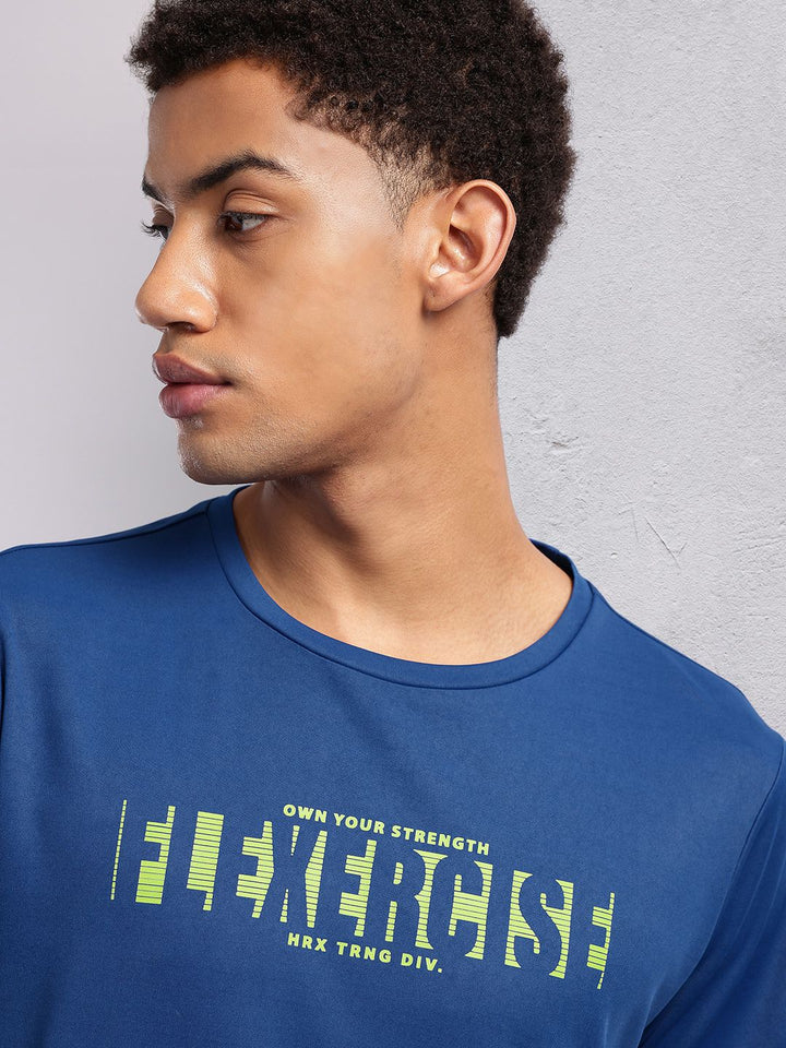 HRX by Hrithik Roshan Typography Printed Rapid-Dry Training T-shirt