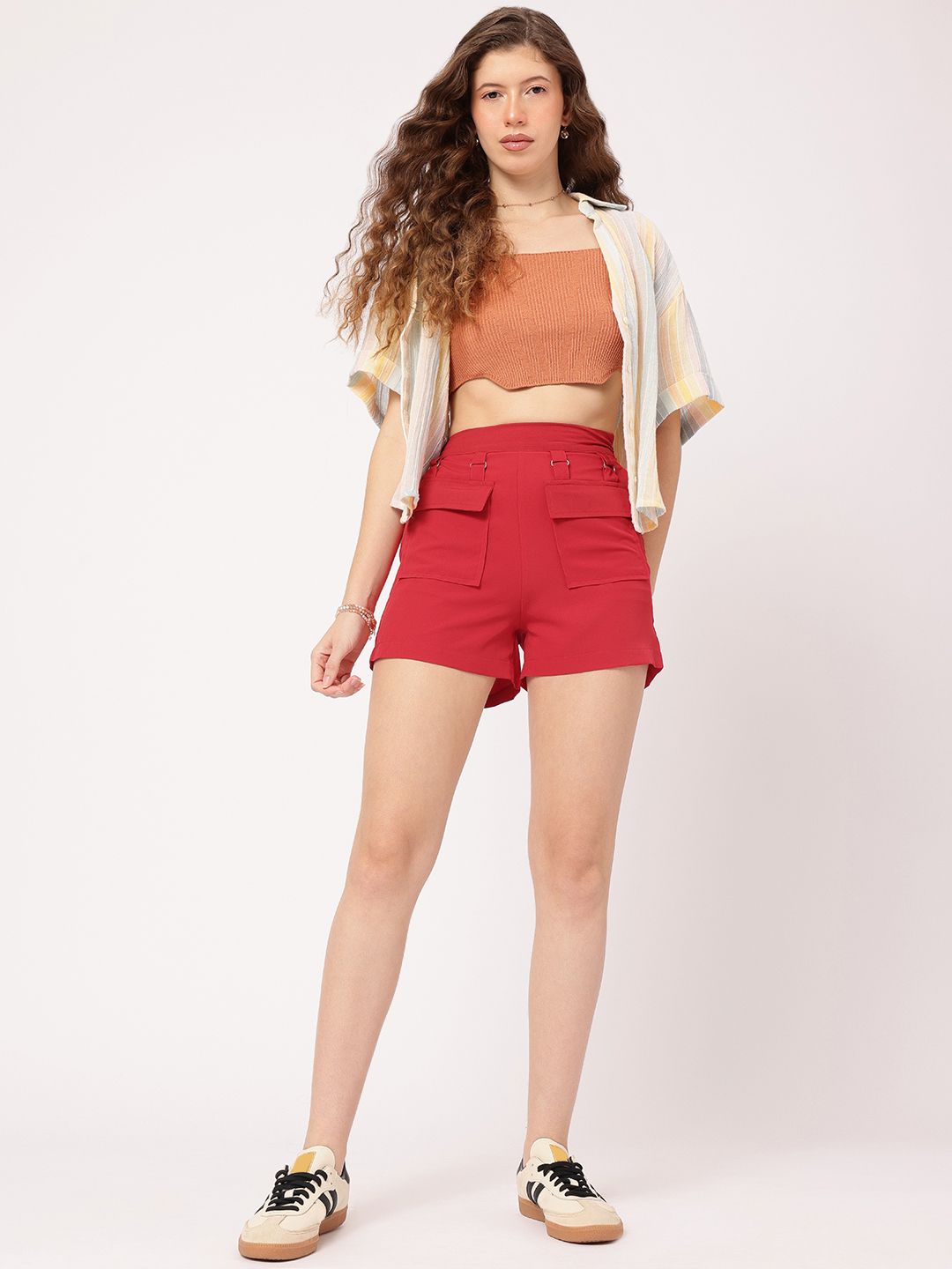 DressBerry Women 90s Babe Cargo Pocketed Shorts