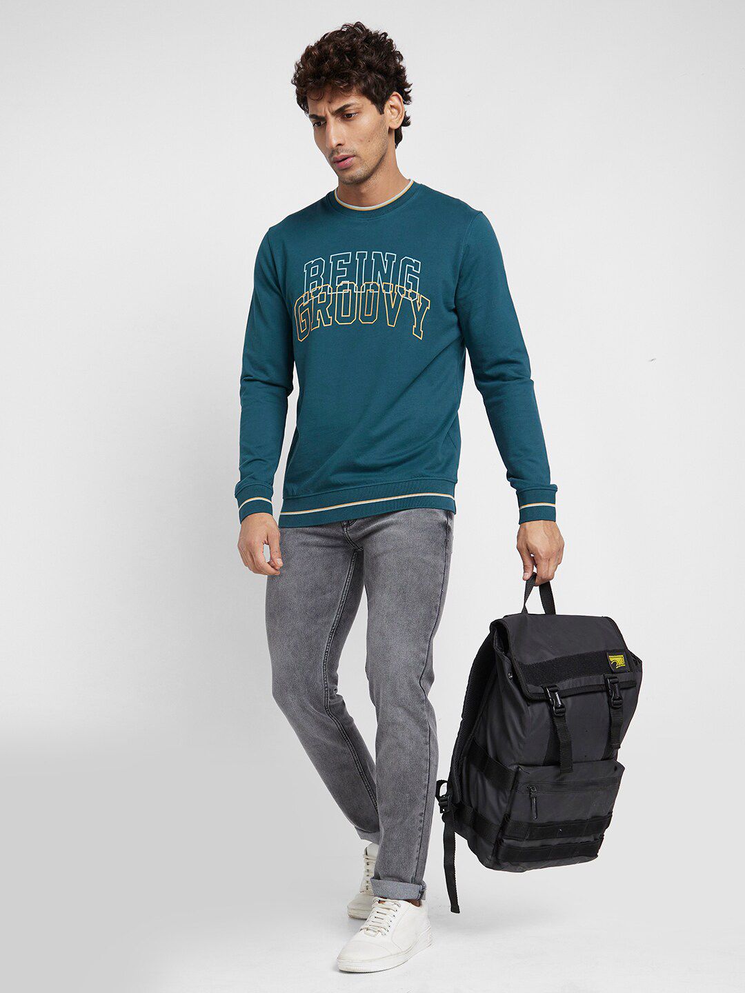 Being Human Typography Printed Pullover