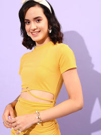 STREET 9 Round Neck Cutout Sheath Dress