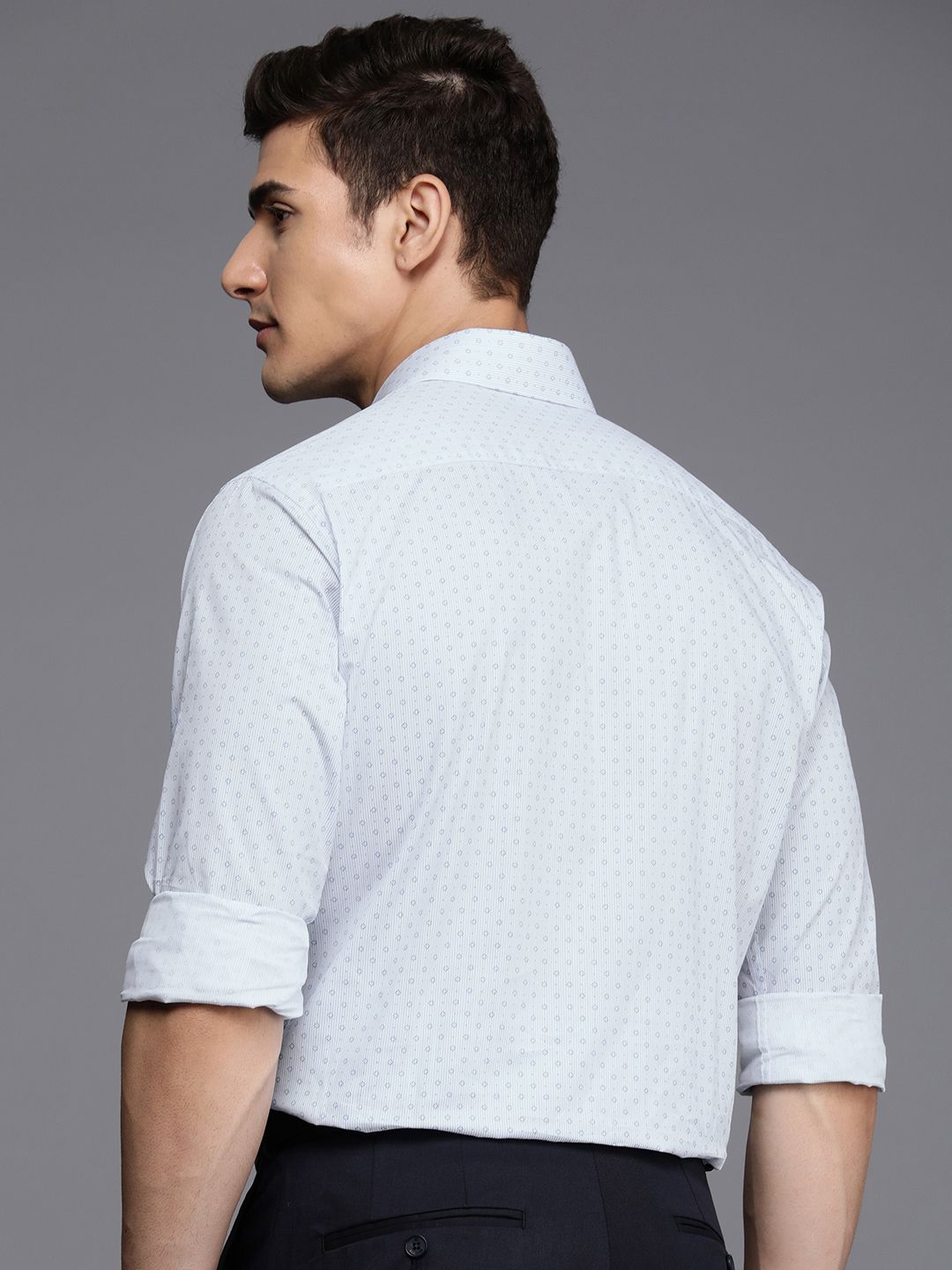 Raymond Slim Fit Striped Pure Cotton Formal Shirt