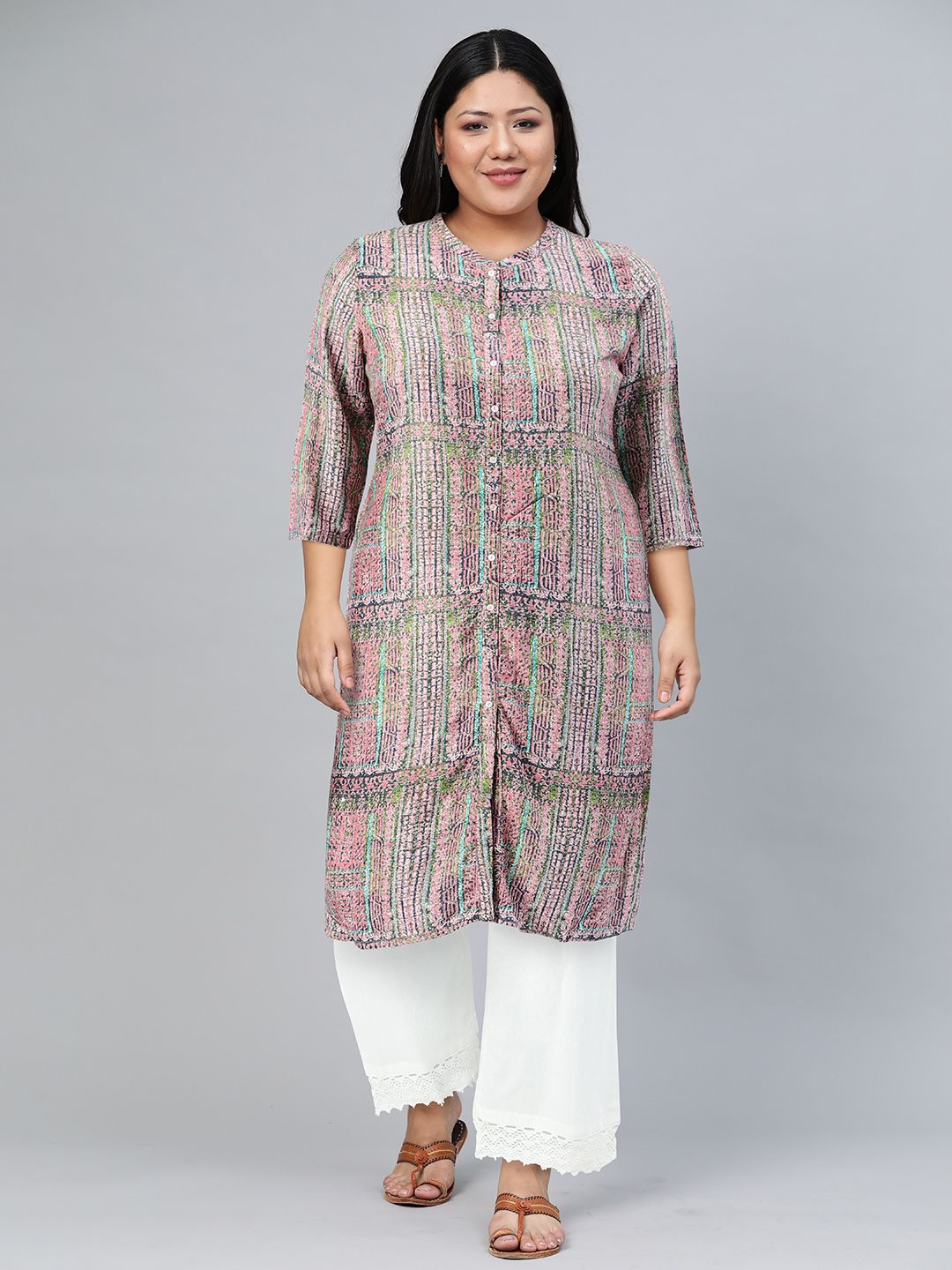 W Women Striped Kurta