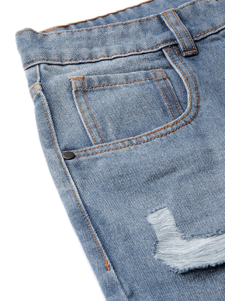 DressBerry Women Blue Skinny Fit Mid-Rise Mildly Distressed Stretchable Jeans