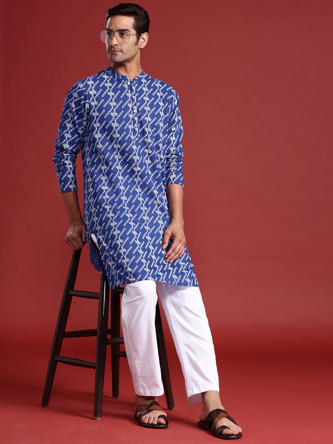 Anouk Pure Cotton Geometric Printed Kurta