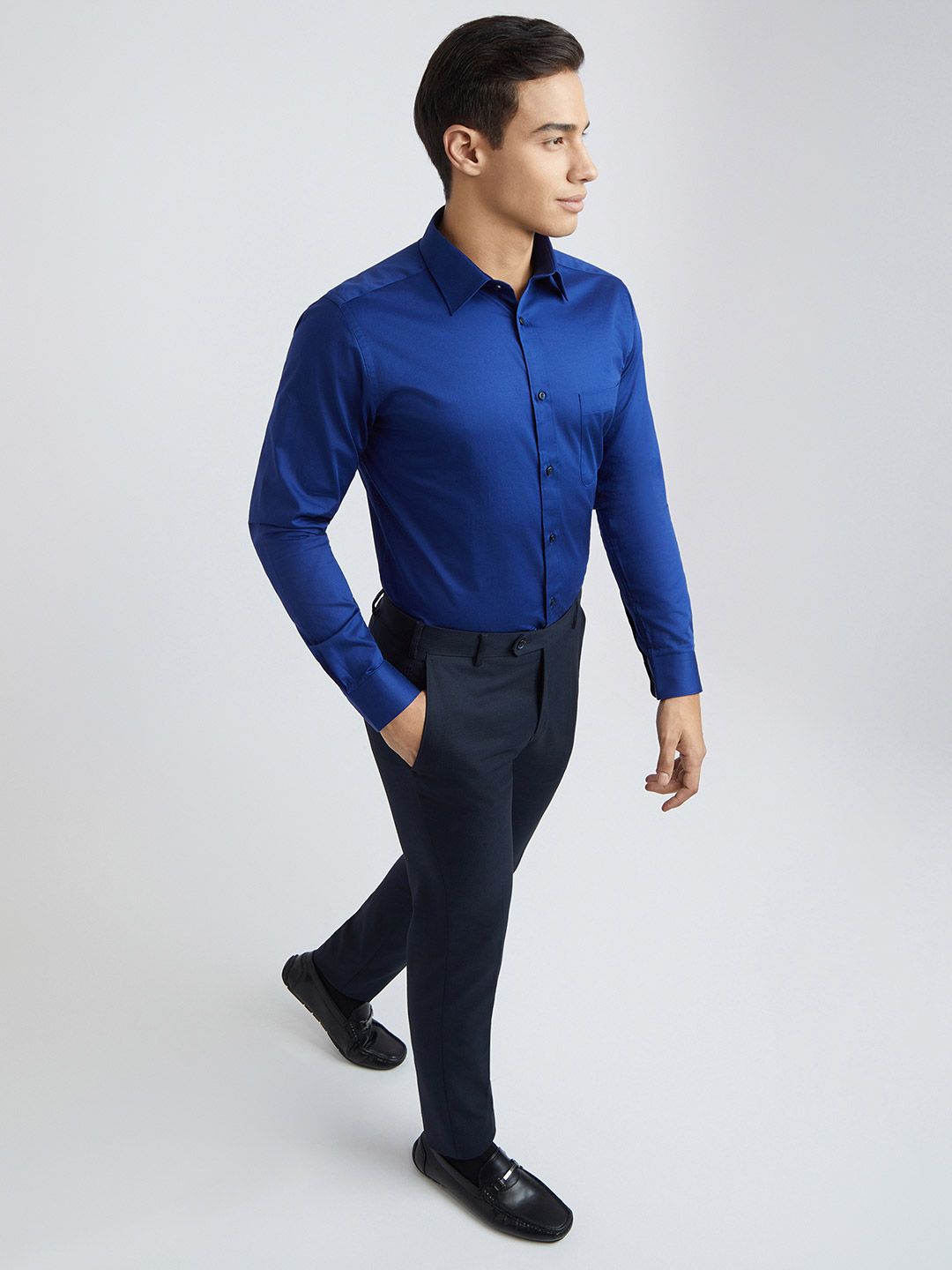 Raymond Men Pure Cotton Slim Fit Opaque Formal Shirt