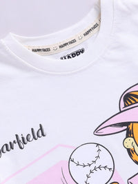 Happy Faces Boys Garfield Printed Pure Cotton T-shirt