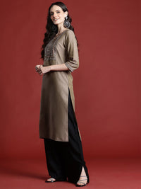 Anouk Sequinned Yoke Design  Kurta