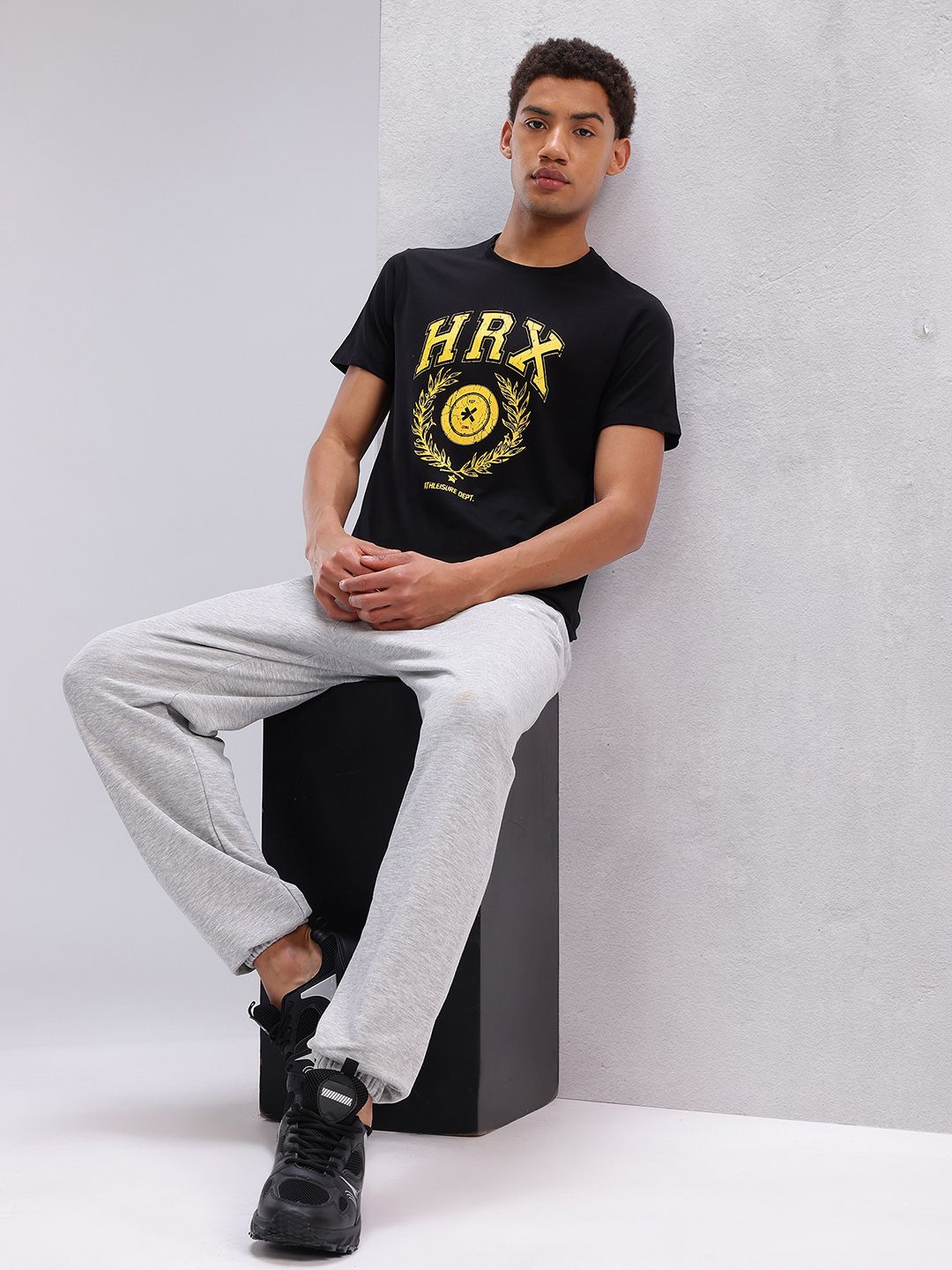 HRX by Hrithik Roshan Brand Logo Print Regular Fit Lifestyle T-shirt