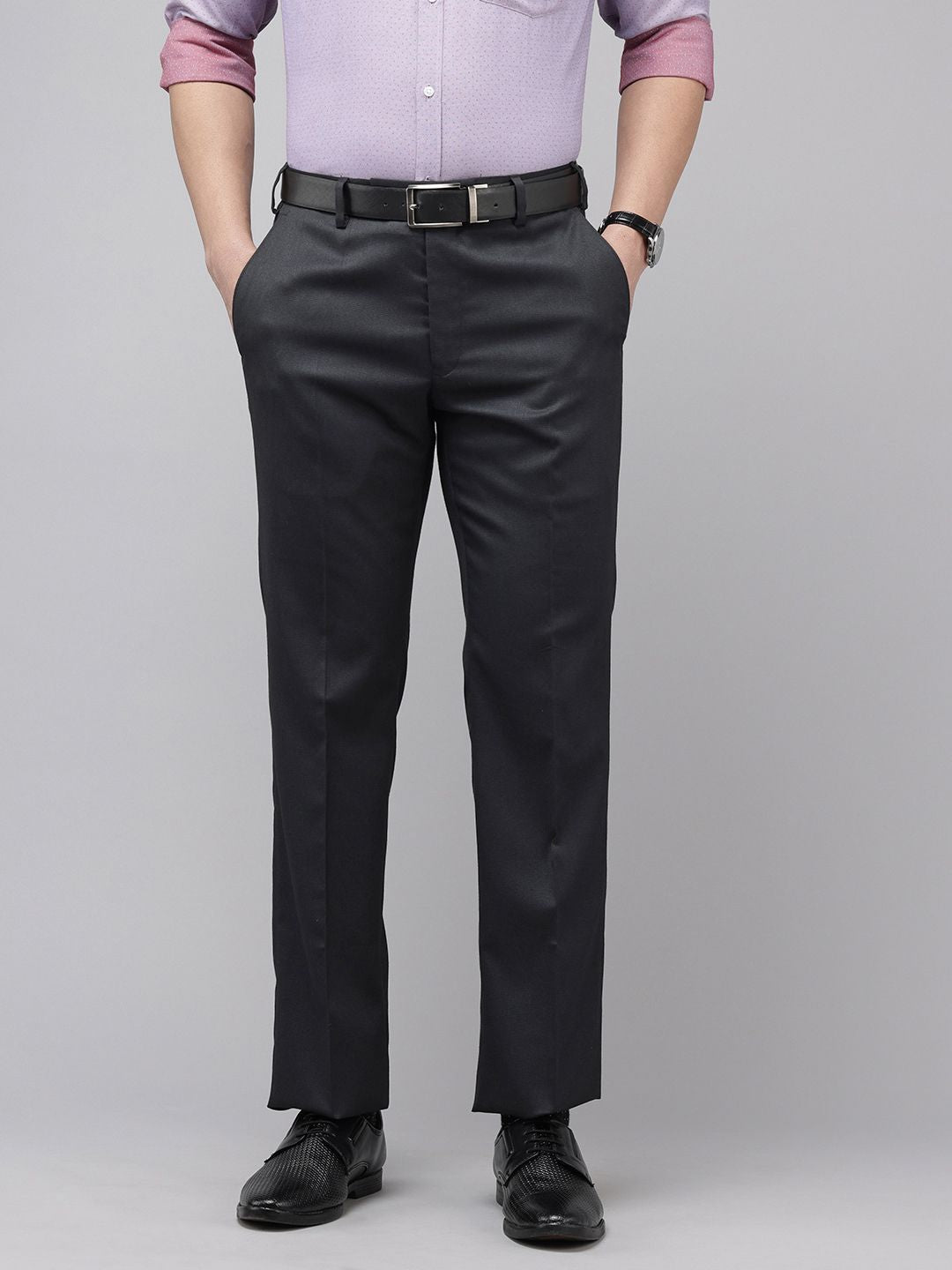 Park Avenue Men Textured Formal Trousers