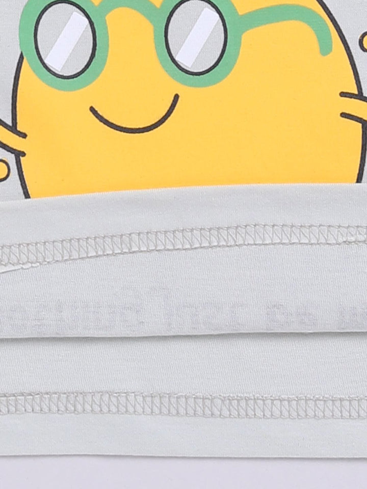 Happy Faces Boys Typography Printed Pure Cotton T-shirt