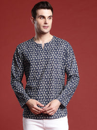 Anouk Men Floral Printed Pure Cotton Kurta