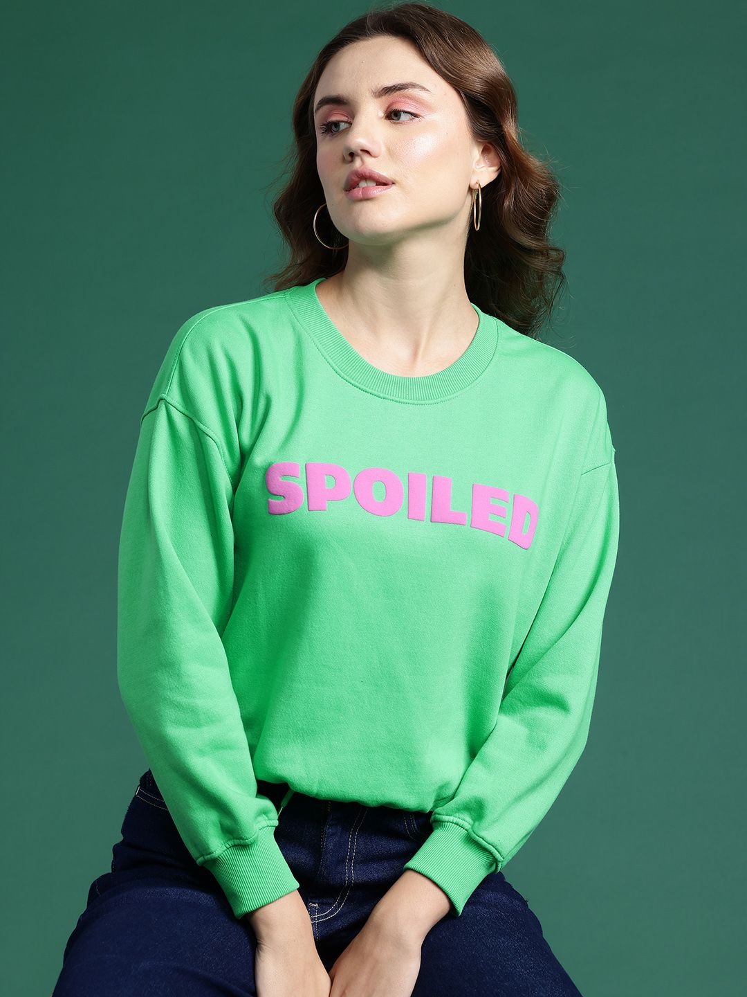 DressBerry Typography Print Sweatshirt