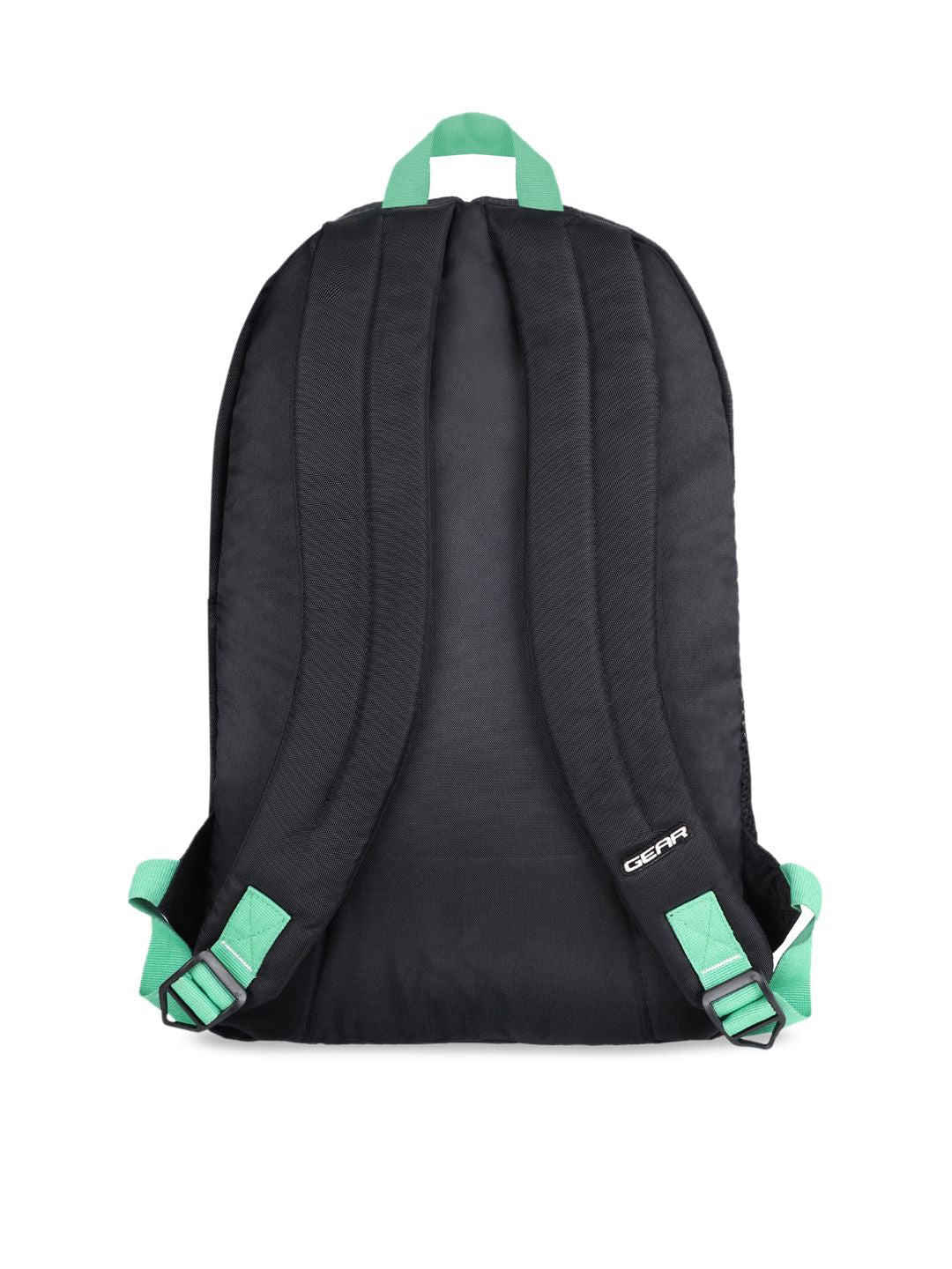 Gear Unisex Black & Green Brand Logo Backpack