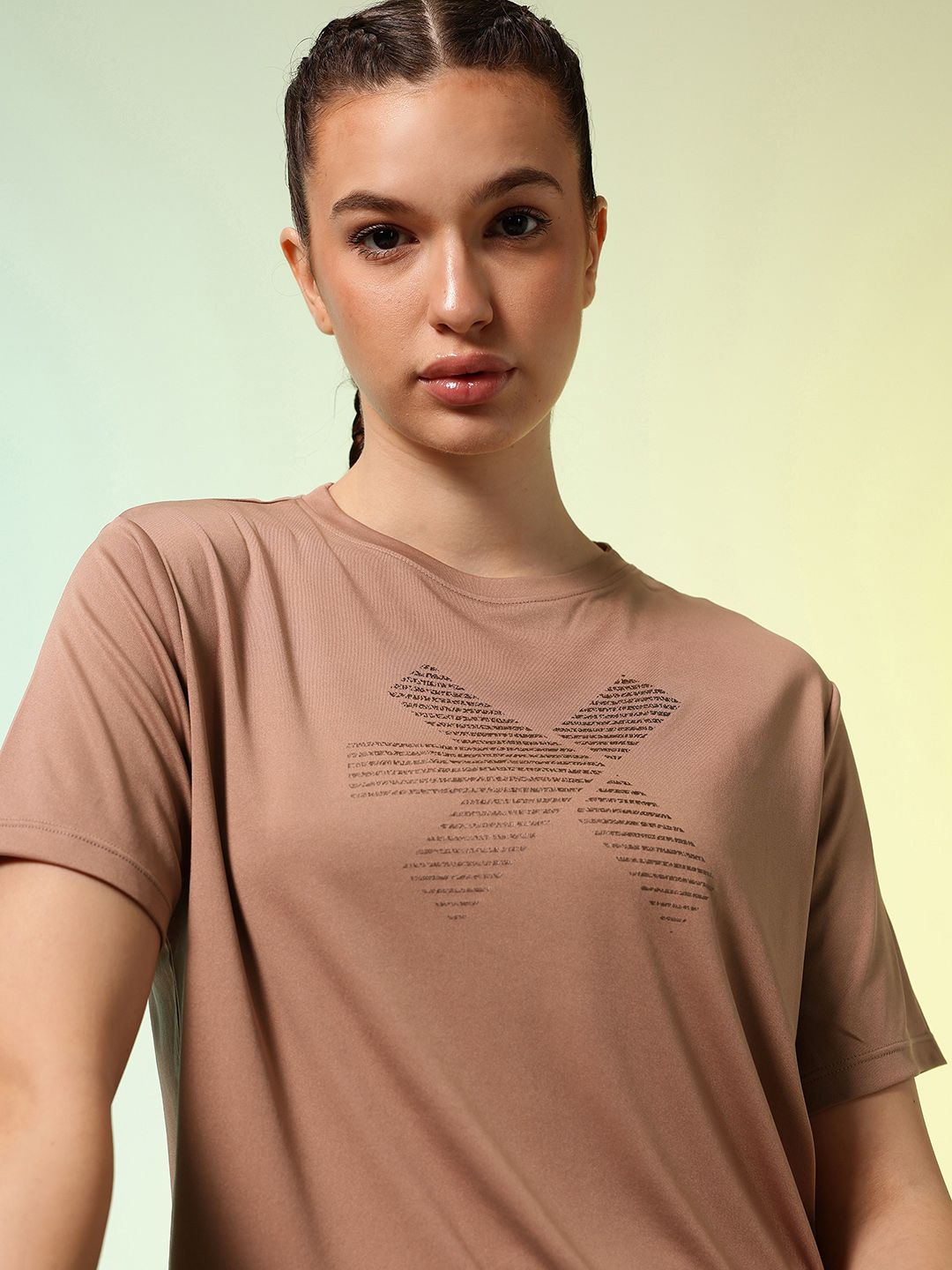 HRX by Hrithik Roshan ACTIVE-GODDESS Brand Logo Printed Rapid Dry Training T-shirt