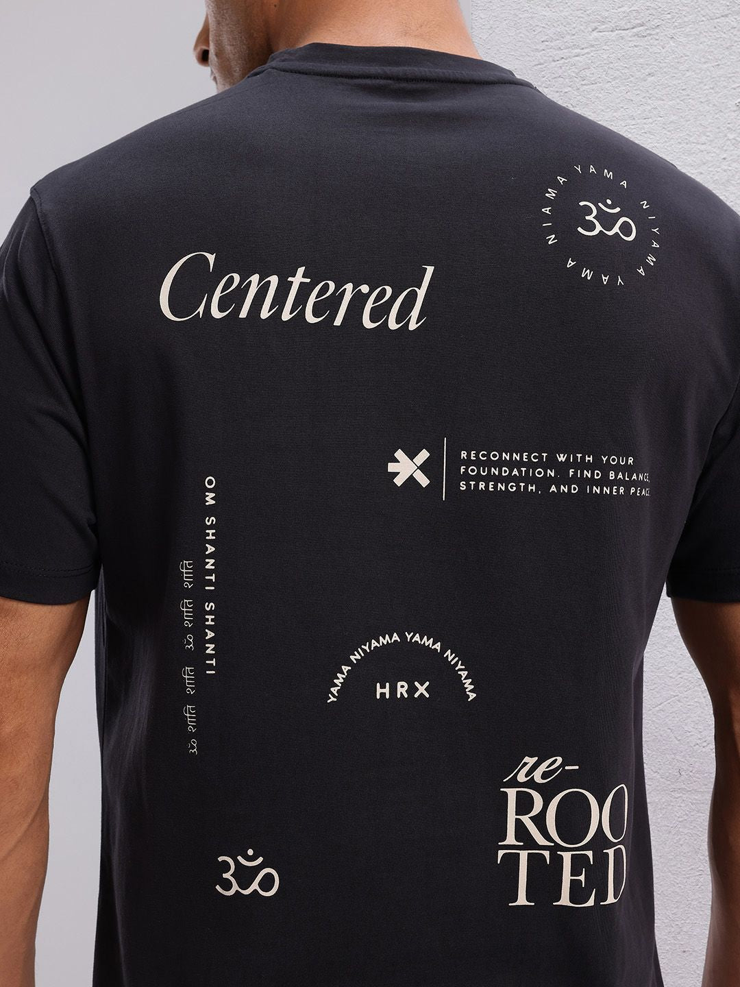 HRX by Hrithik Roshan Typography Print Pure Cotton Yoga T-shirt