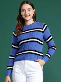 DressBerry Women Striped Acrylic Pullover