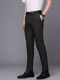 Raymond Men Checked Slim Fit Formal Trousers
