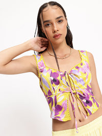 DressBerry Boho Beauty Floral Corset Crop Top