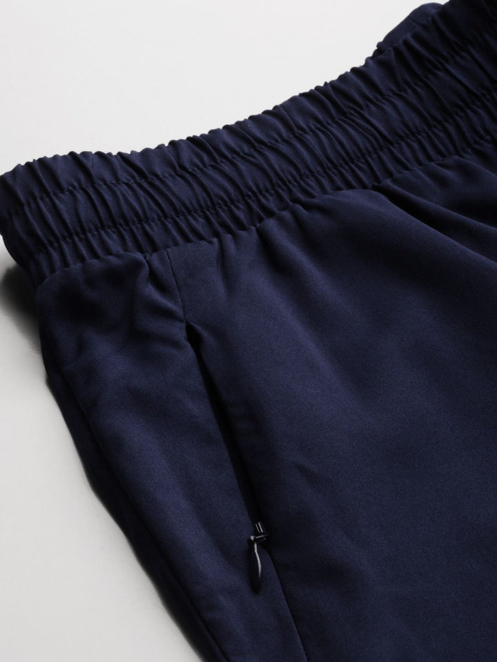 HRX by Hrithik Roshan Men Navy Blue Solid Running Track Pants