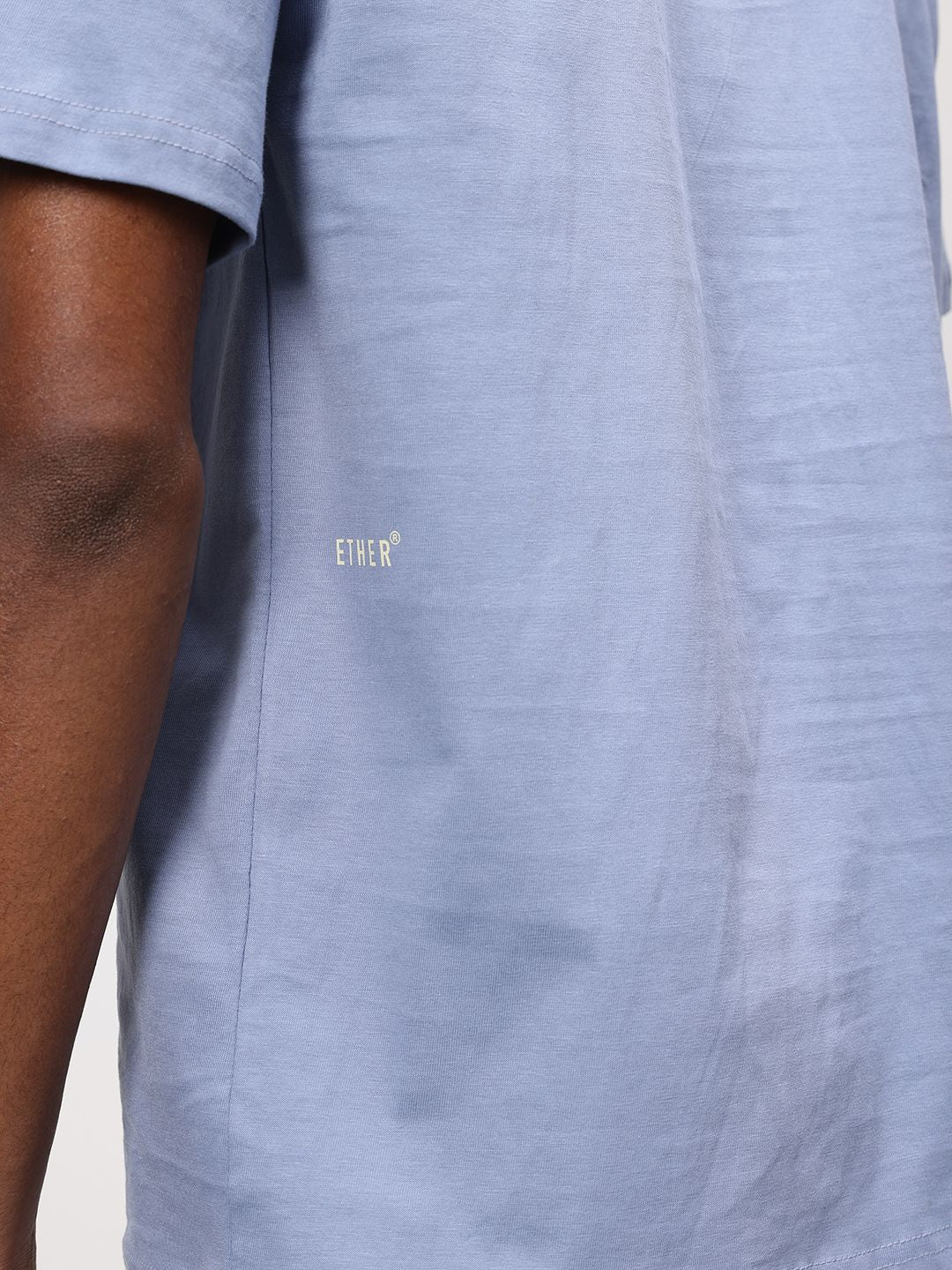 ether Zen Typography Print Drop-Shoulder Sleeves Pure Cotton T-shirt