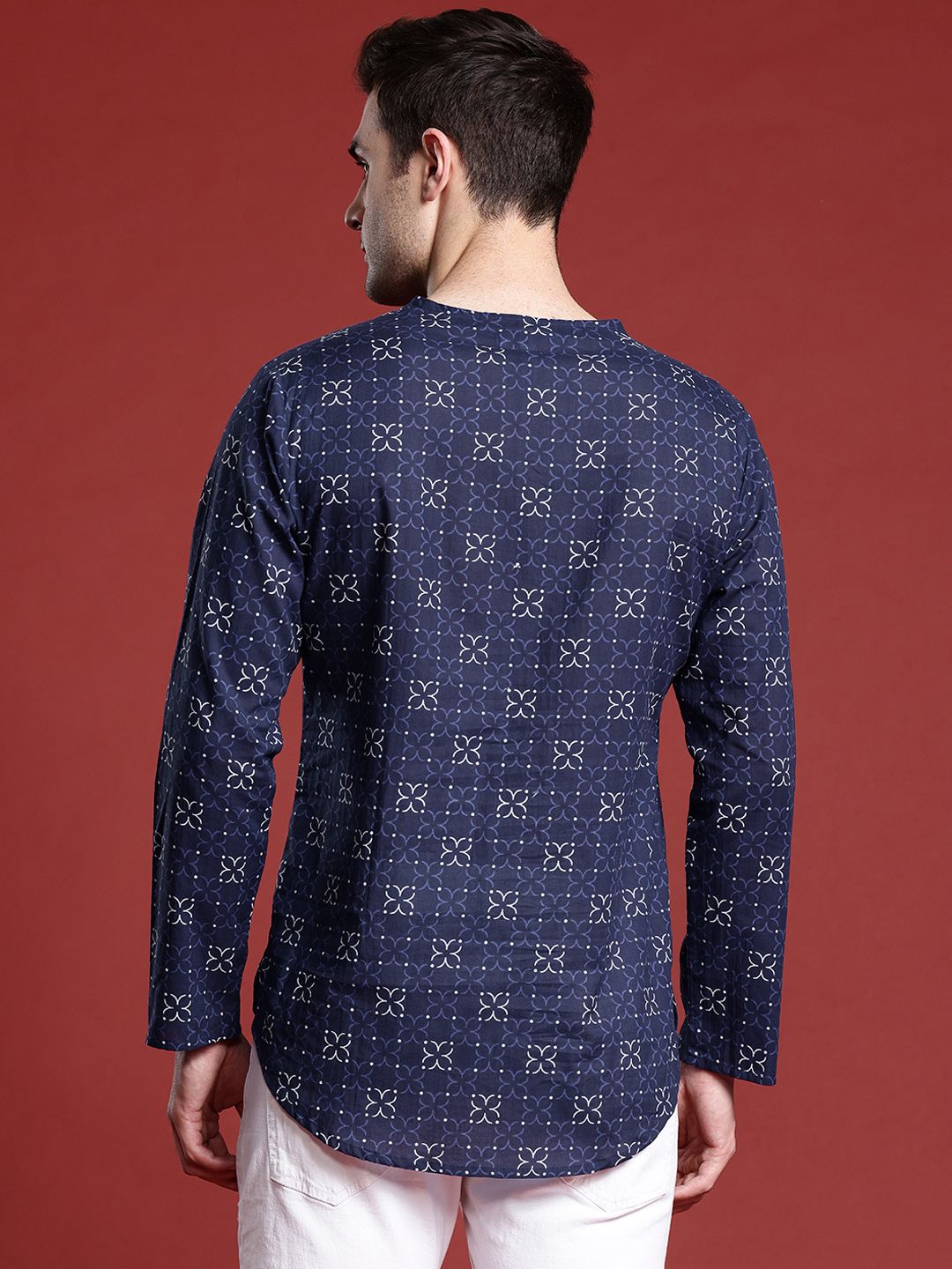 Anouk Men Geometric Printed Pure Cotton Kurta