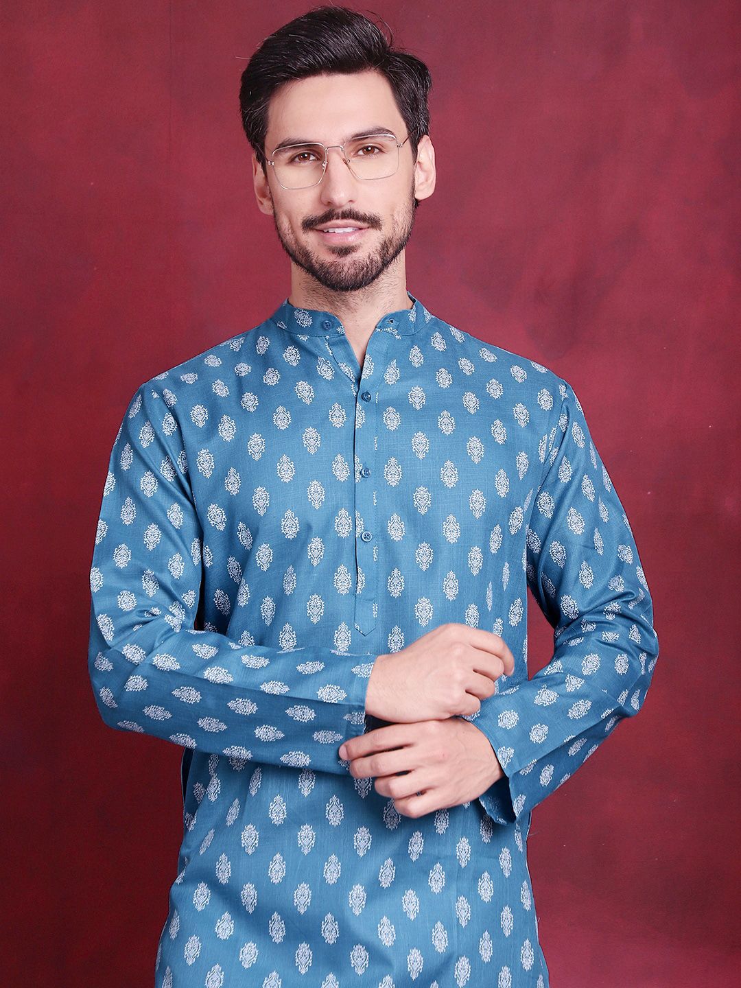 Jompers Ethnic Motif Printed Straight Kurta