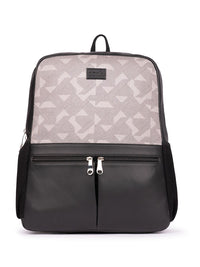 ZOUK Geometric Printed Backpack with Compression Straps Up to 16 inch