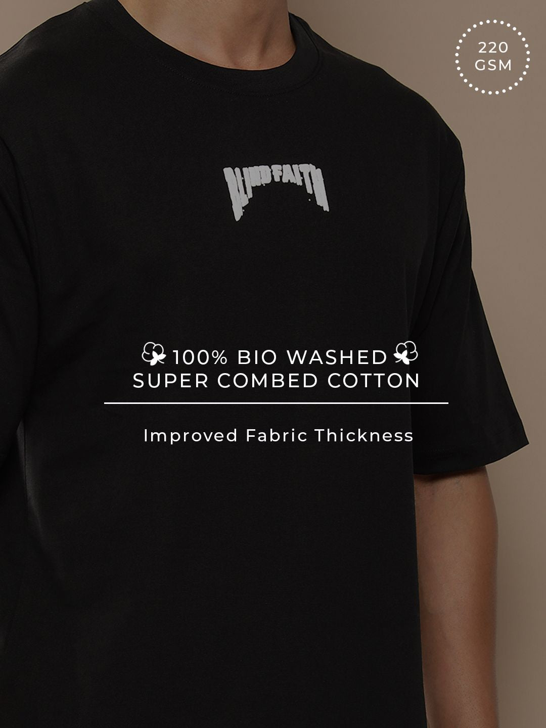 Difference of Opinion Men Graphic Printed Embossed Oversized T-shirt