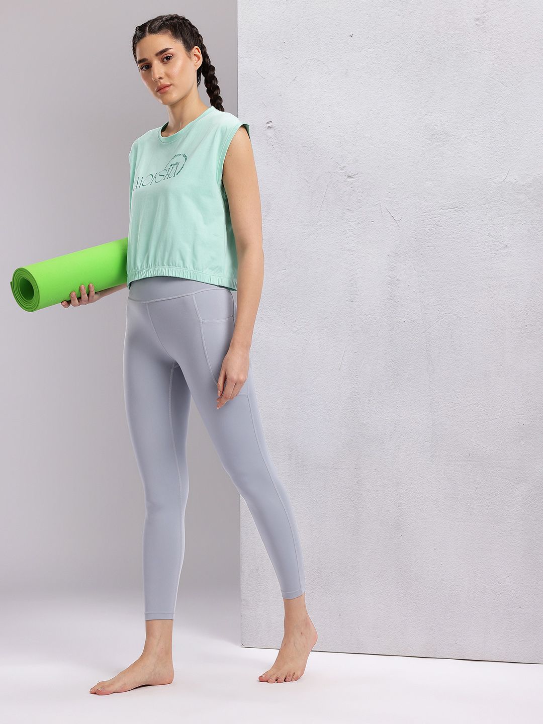 HRX by Hrithik Roshan Women Typography Printed Extended Sleeves Pure Cotton T-shirt