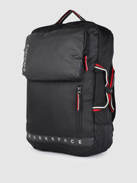 Gear Unisex Black Solid Workspace Hybrid Briefcase Backpack