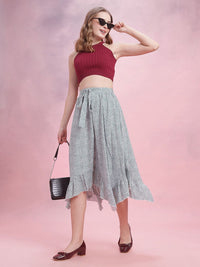 DressBerry Ribbed Fitted Crop Top